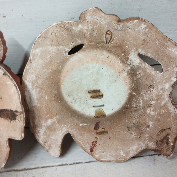 Vintage 1967 by Miller Studio Chalk Ware Yellow Apple and Pear, Wall Hanging - Picture 9 of 10